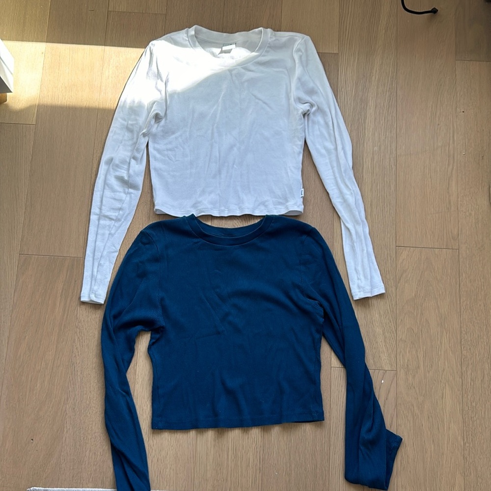 Aritzia cotton ribbed tops
